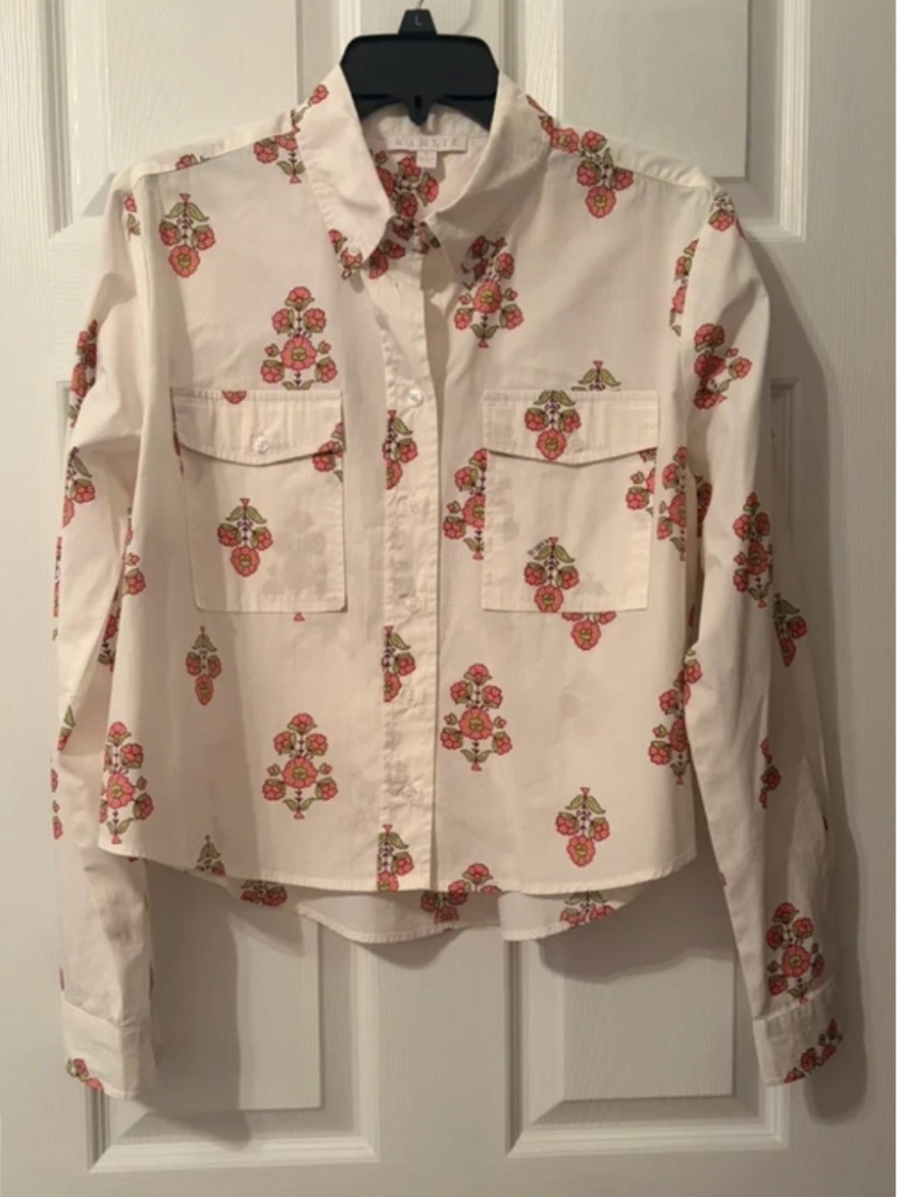 Karlie button-down blouse, slightly cropped - NWOT